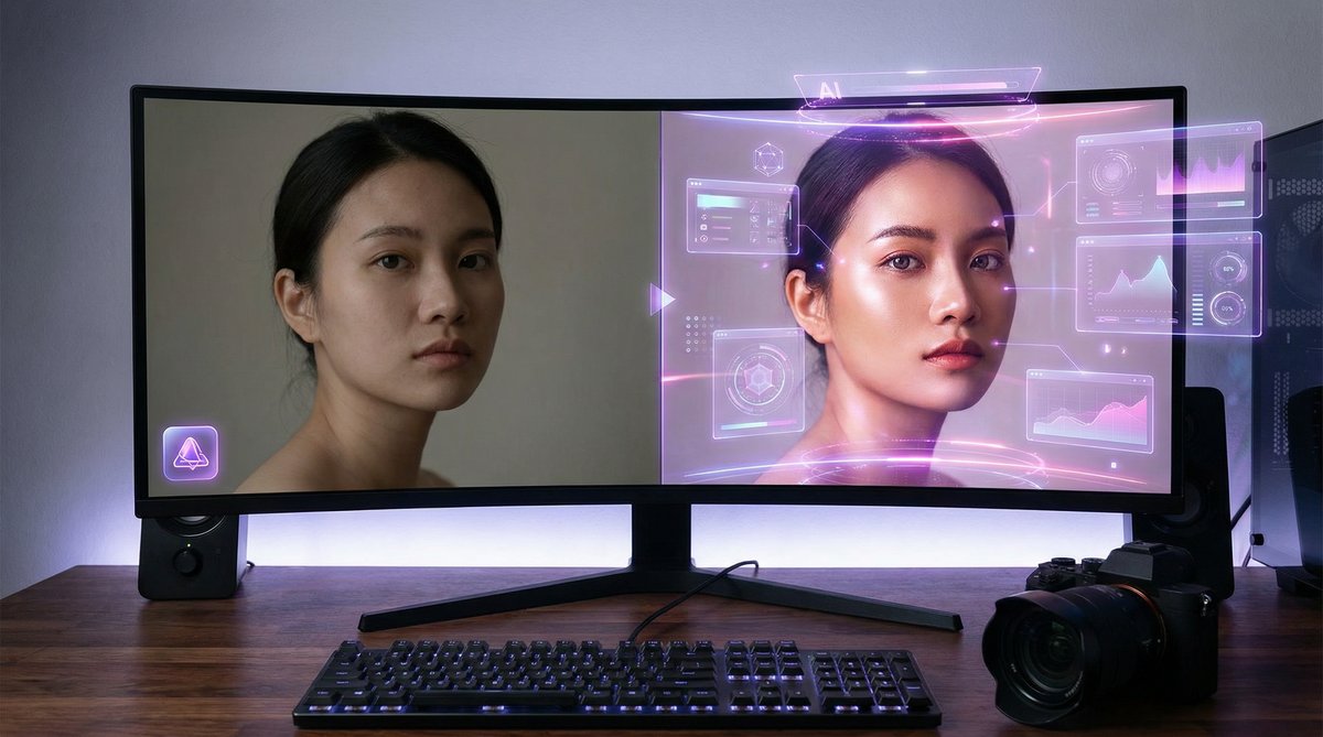 偷拍AI修图与传媒剪辑